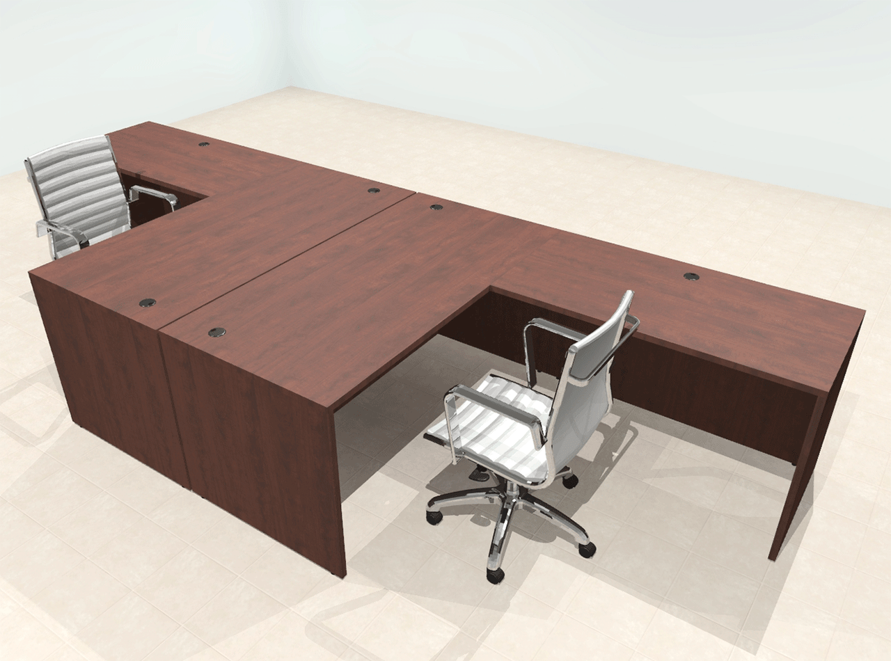 Two Person Modern Office Workstation Desk Set, #OT-SUL-FPN26