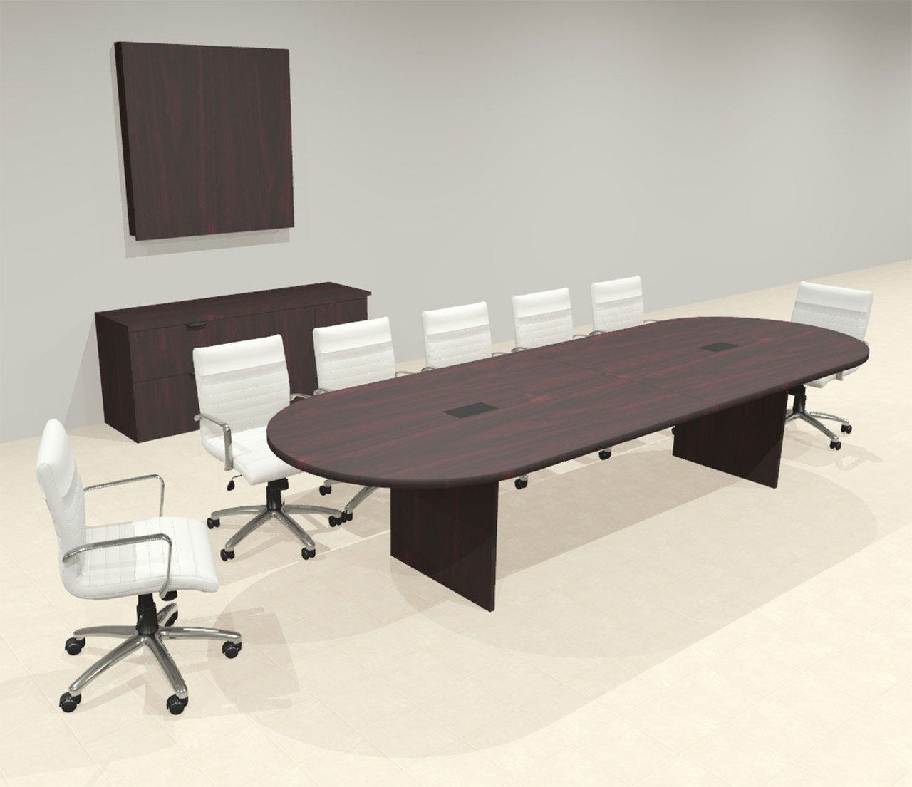 Modern Racetrack 12' Feet Conference Table, #OF-CON-CR14