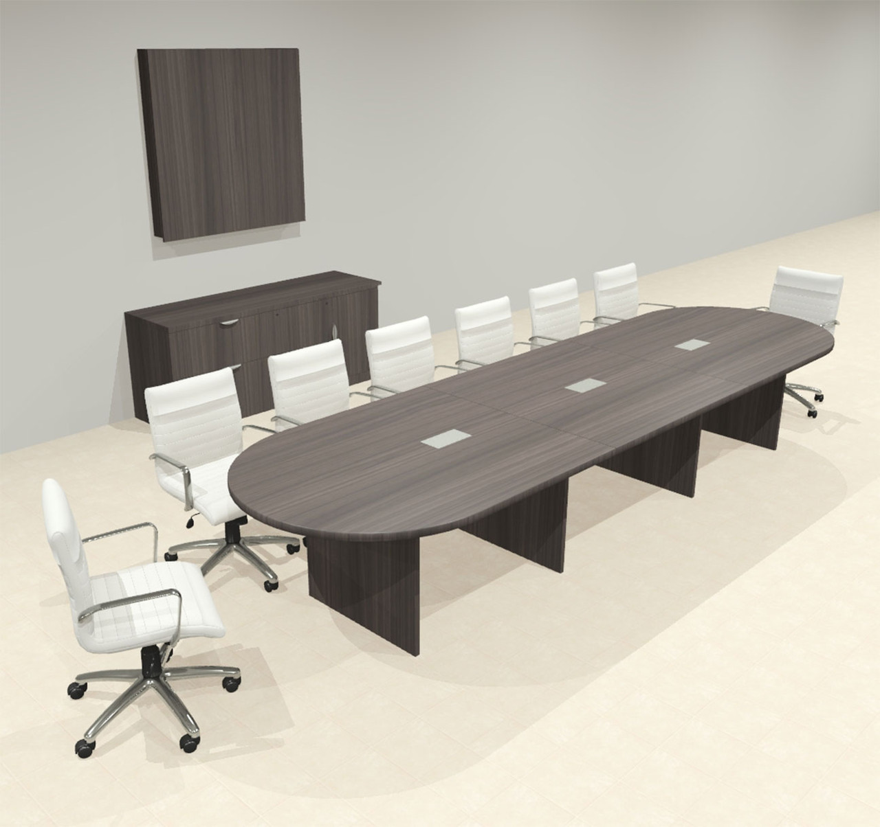 Modern Racetrack 14' Feet Conference Table, #OF-CON-CR24