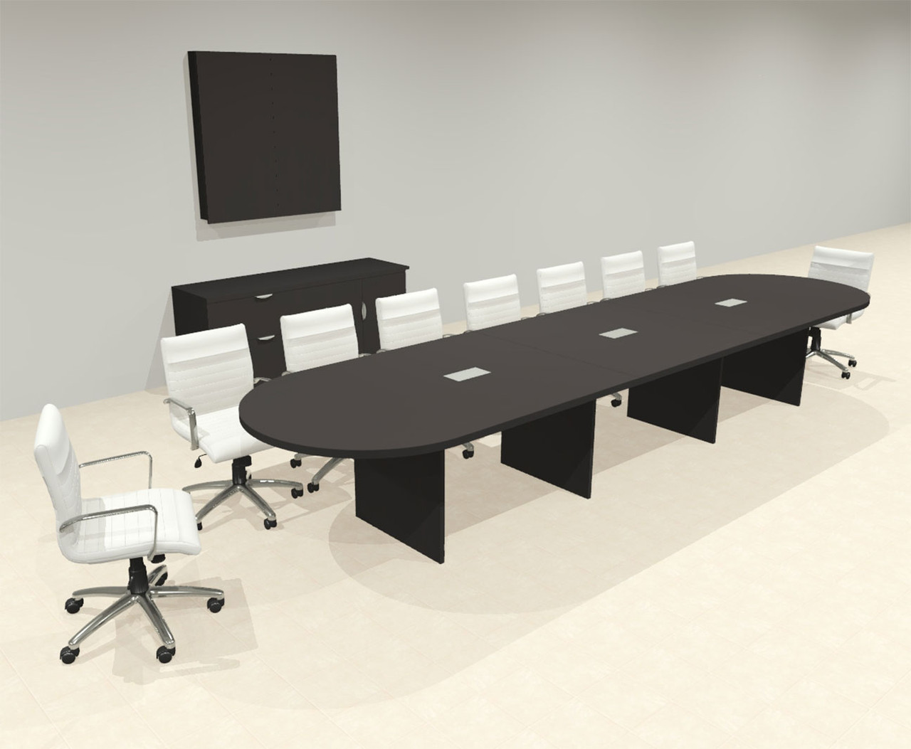 Modern Racetrack 16' Feet Conference Table, #OF-CON-CR31