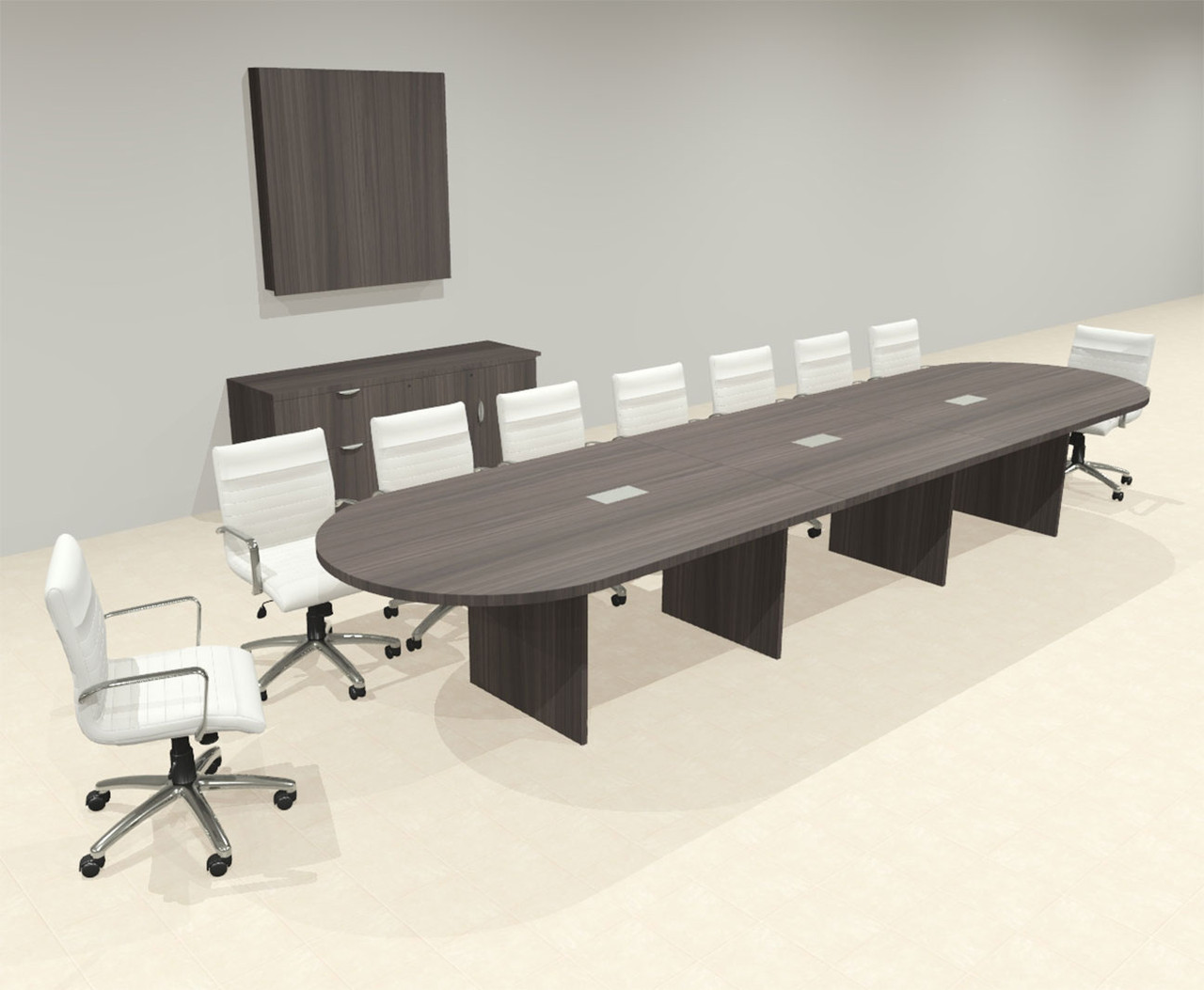 Modern Racetrack 16' Feet Conference Table, #OF-CON-CR32