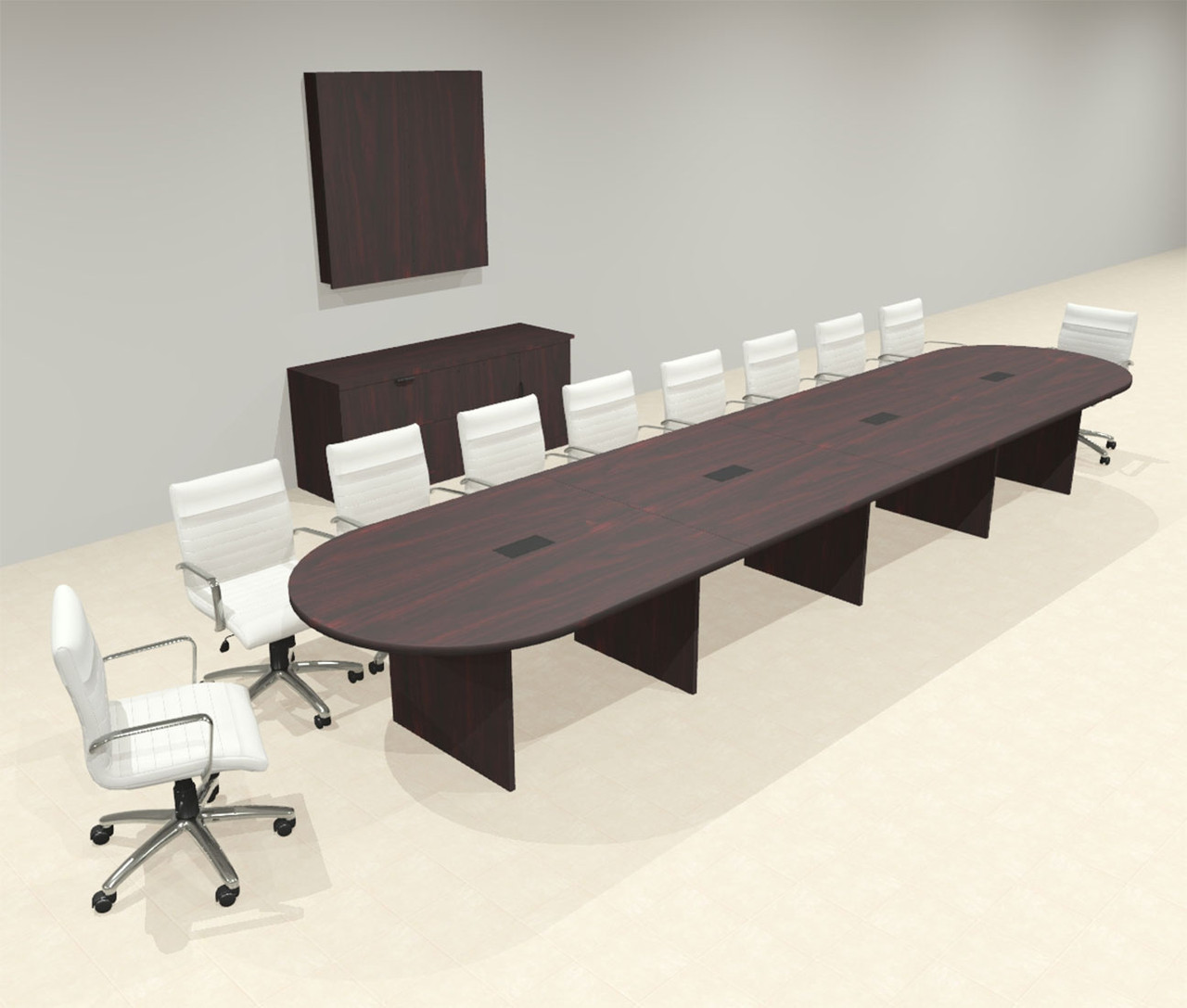 Modern Racetrack 18' Feet Conference Table, #OF-CON-CR38