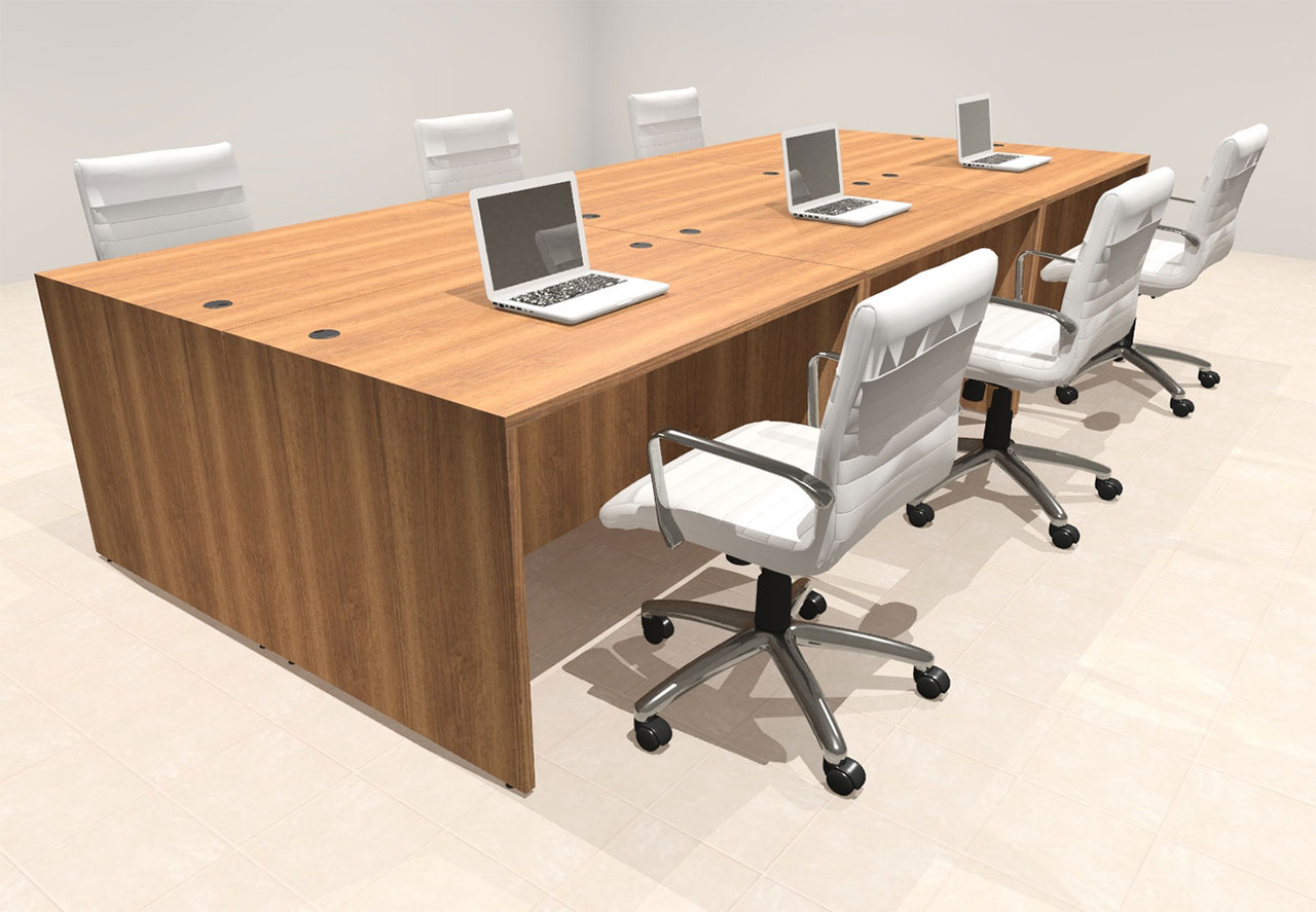 Six Person Modern No Panel Office Workstation Desk Set, #OT-SUS-FPN11