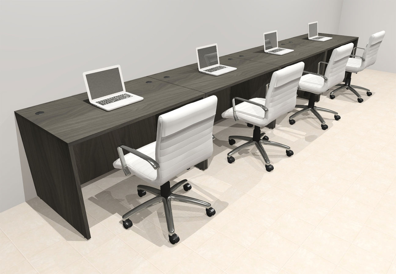 Four Person Modern No Panel Office Workstation Desk Set, #OT-SUS-SPN15