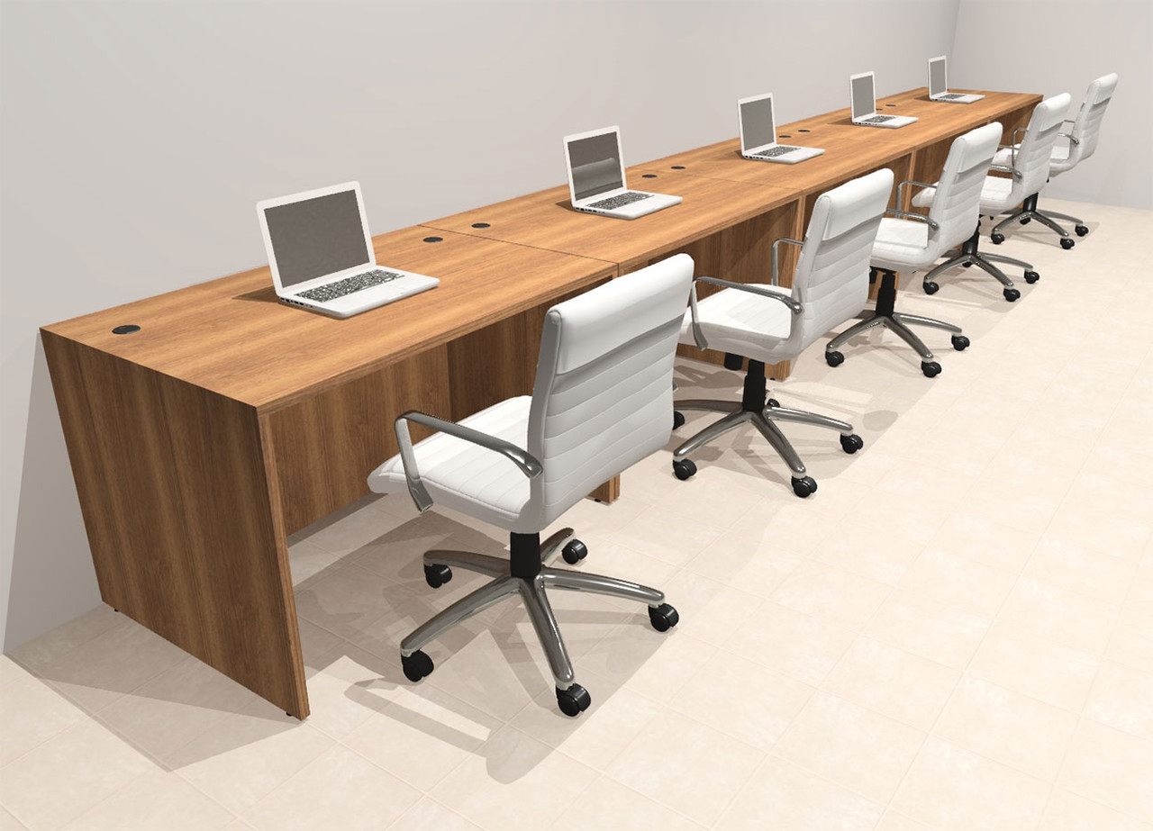 Five Person Modern No Panel Office Workstation Desk Set, #OT-SUS-SPN16