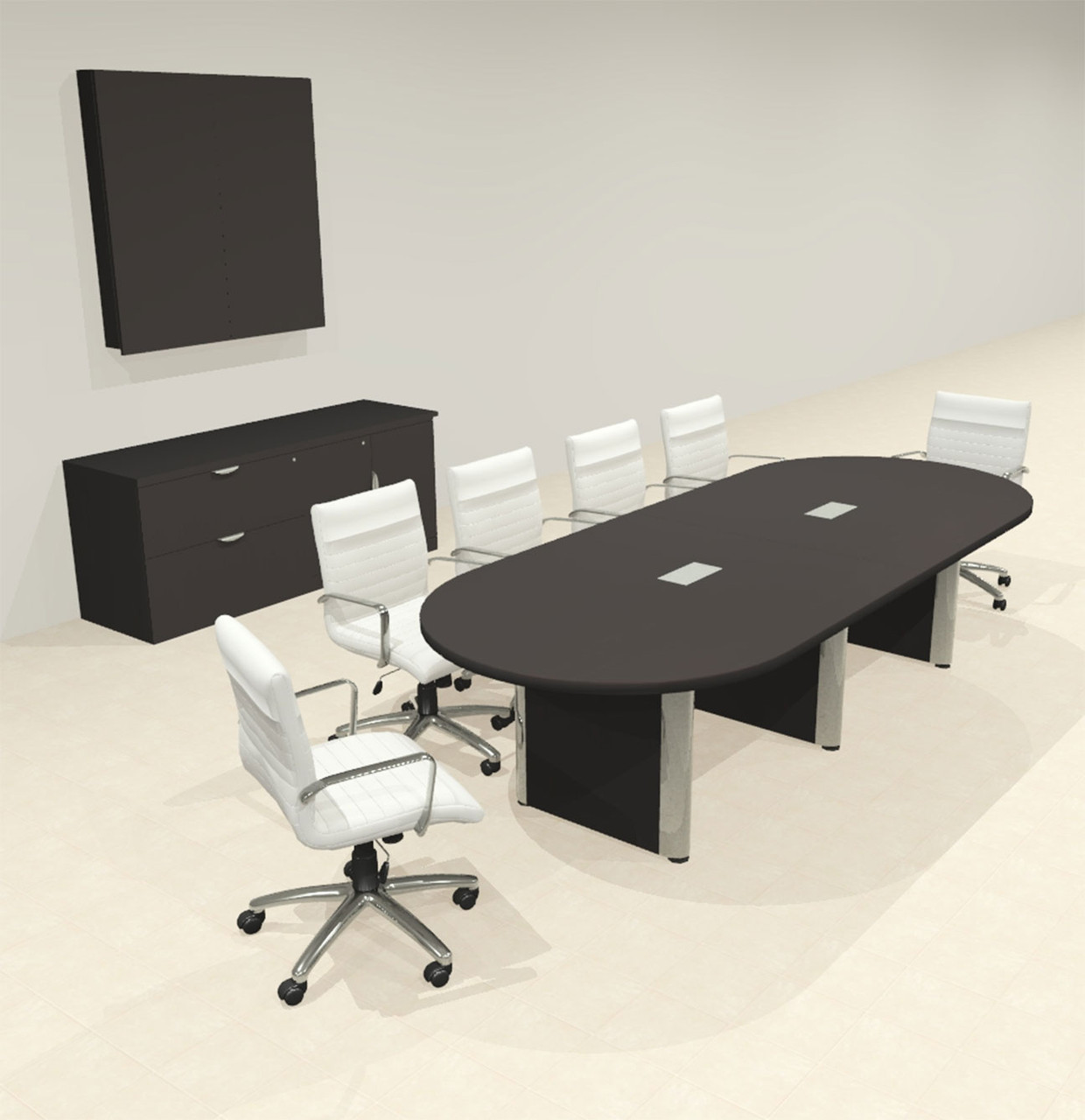 Racetrack Cable Management 10' Feet Conference Table, #OF-CON-CRP7