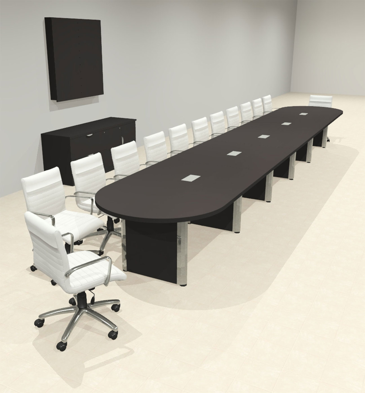 Racetrack Cable Management 24' Feet Conference Table, #OF-CON-CRP63
