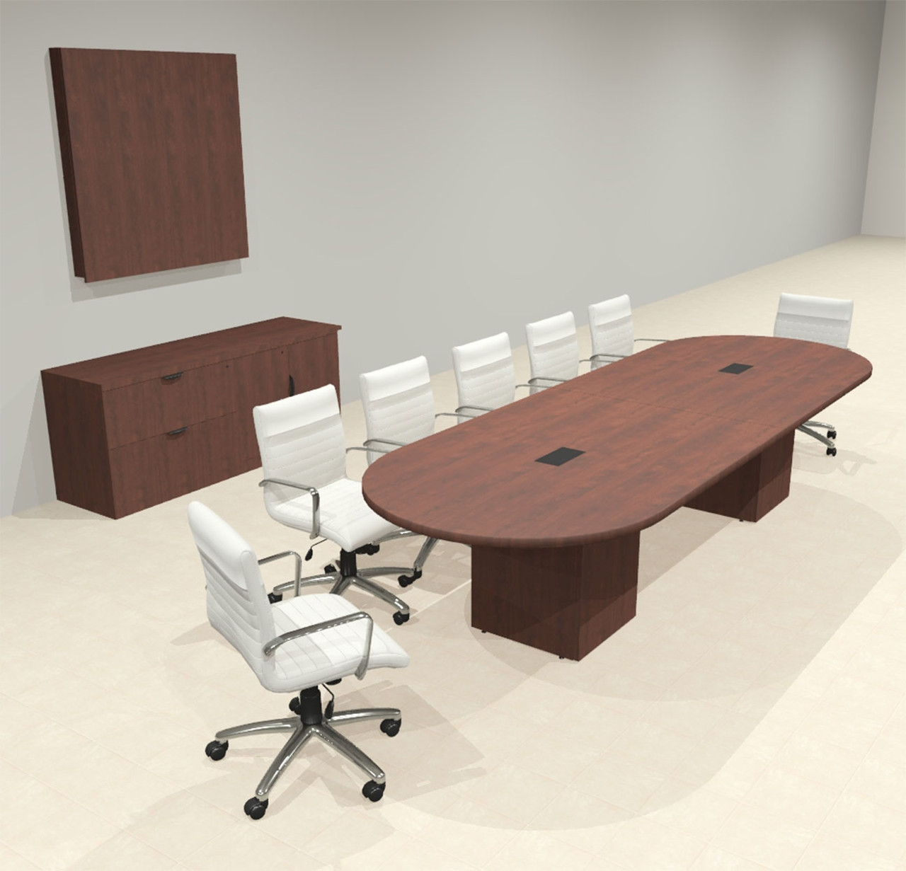 Modern Racetrack 12' Feet Conference Table, #OF-CON-CRQ13