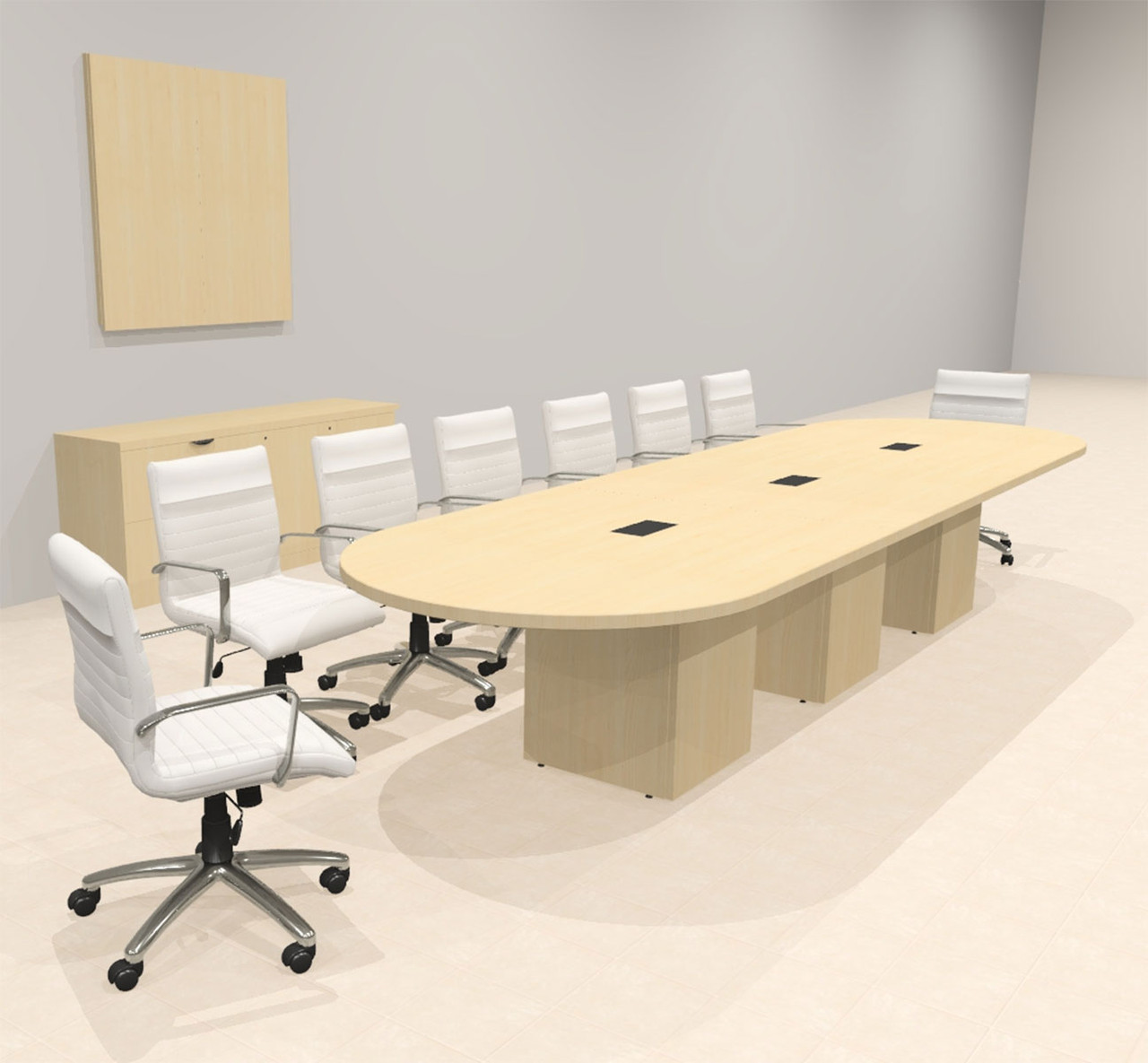 Modern Racetrack 14' Feet Conference Table, #OF-CON-CRQ18