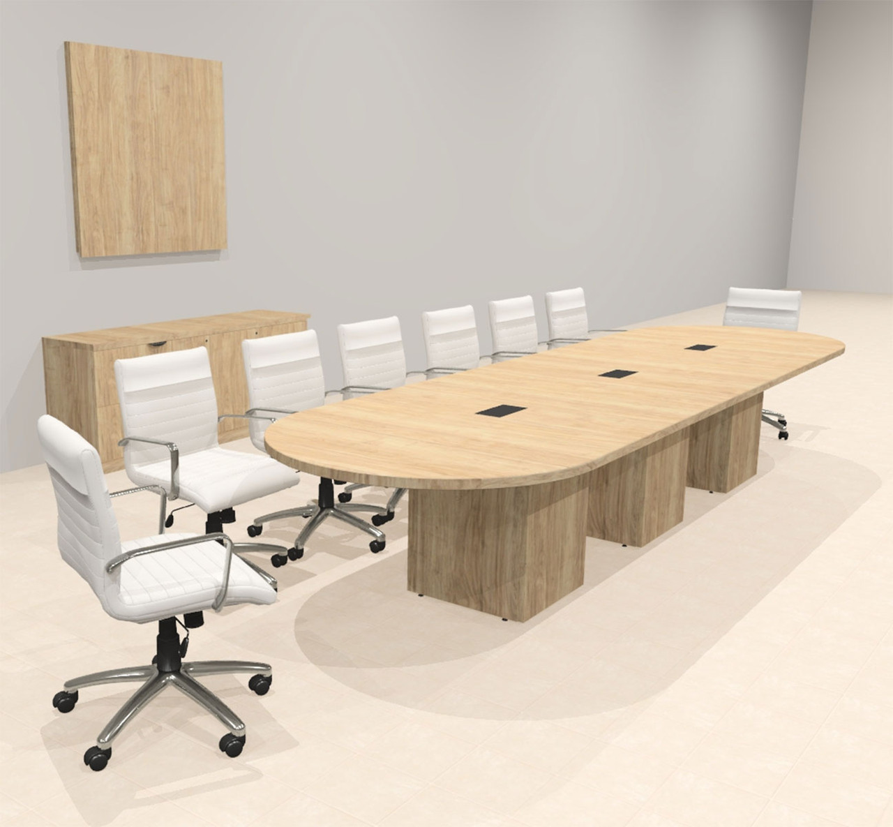 Modern Racetrack 14' Feet Conference Table, #OF-CON-CRQ19