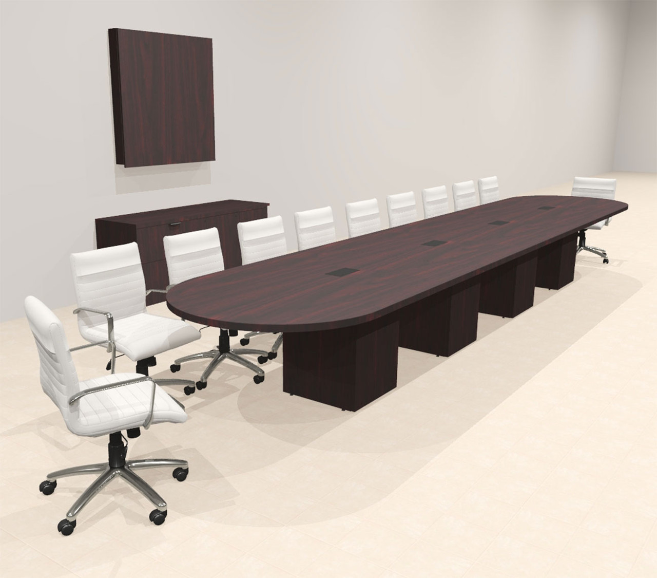 Modern Racetrack 20' Feet Conference Table, #OF-CON-CRQ46