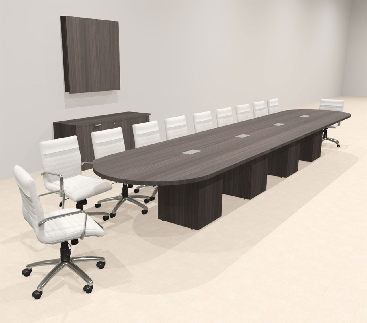 Modern Racetrack 20' Feet Conference Table, #OF-CON-CRQ48