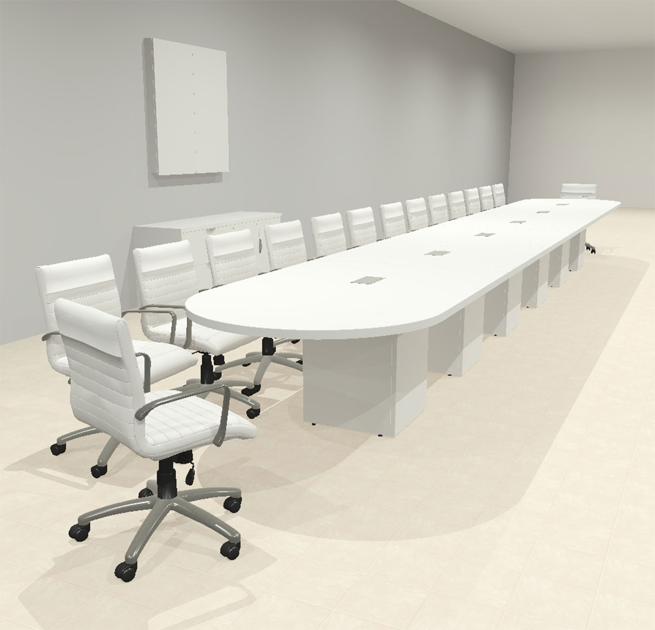 Modern Racetrack 28' Feet Conference Table, #OF-CON-CRQ73