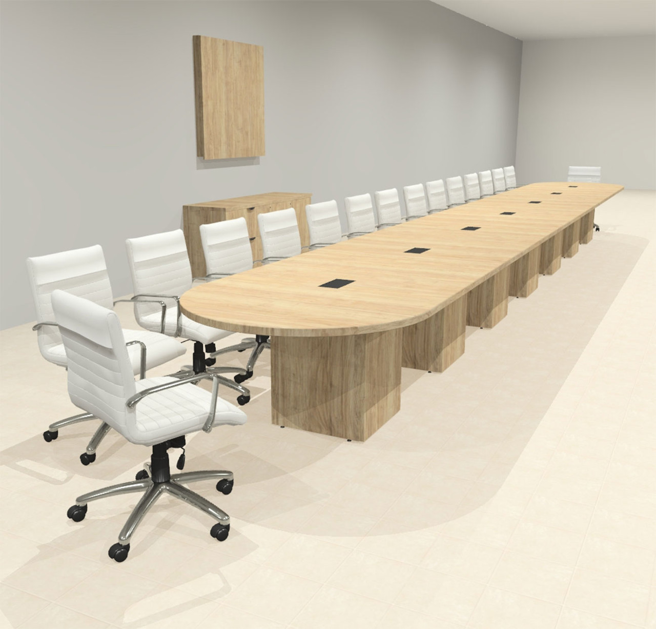 Modern Racetrack 30' Feet Conference Table, #OF-CON-CRQ83