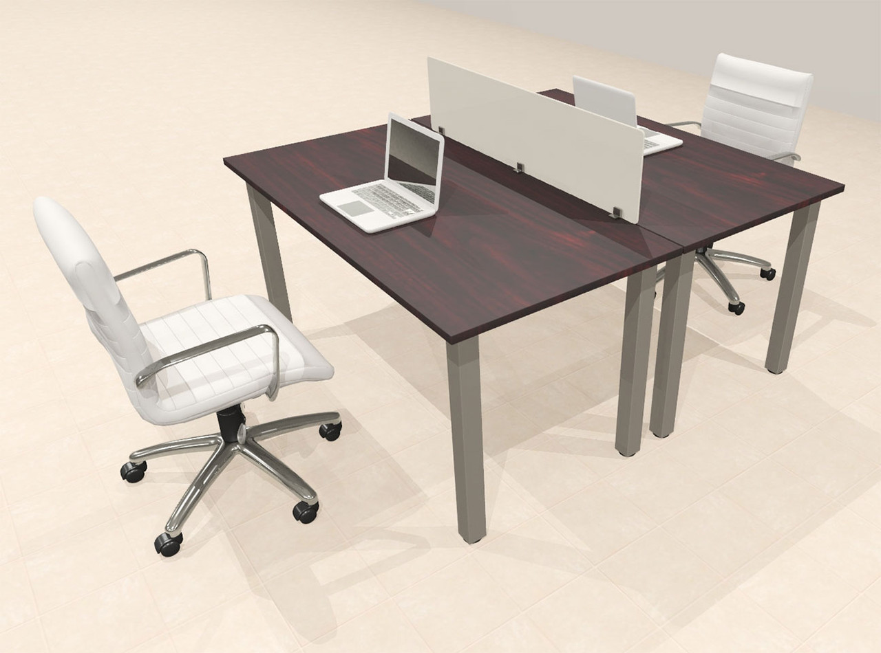 2 Person Modern  Metal Leg Office Workstation Desk Set, #OT-SUL-FPM3