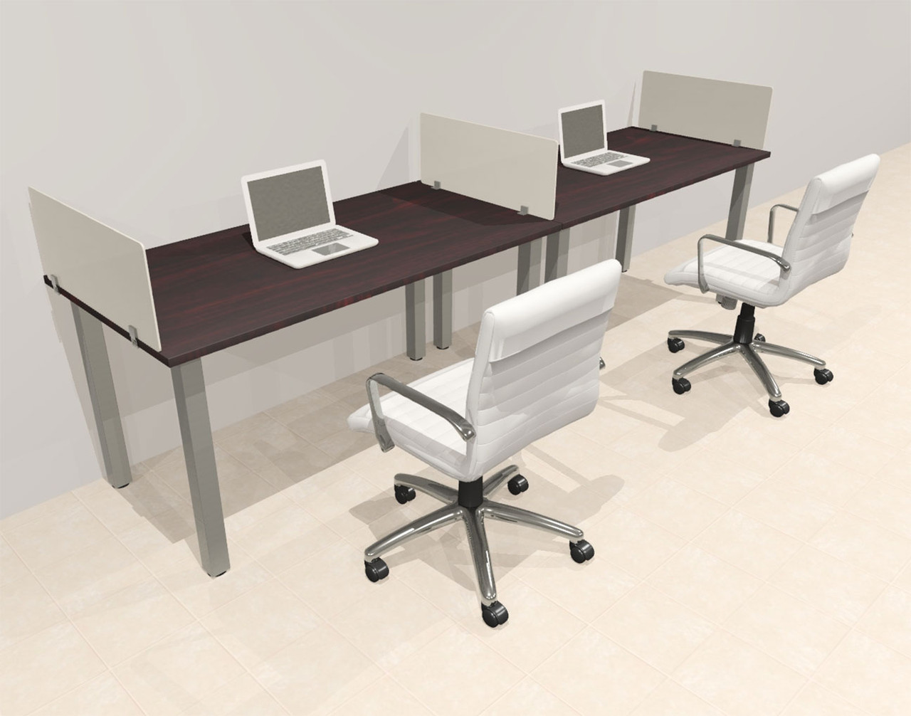 2 Person Modern  Metal Leg Office Workstation Desk Set, #OT-SUL-SPM3