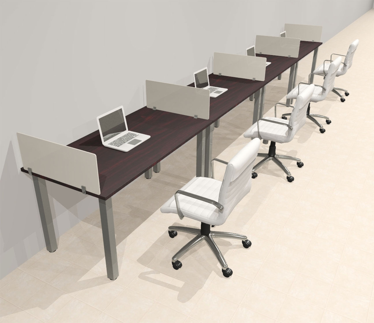 4 Person Modern  Metal Leg Office Workstation Desk Set, #OT-SUL-SPM13