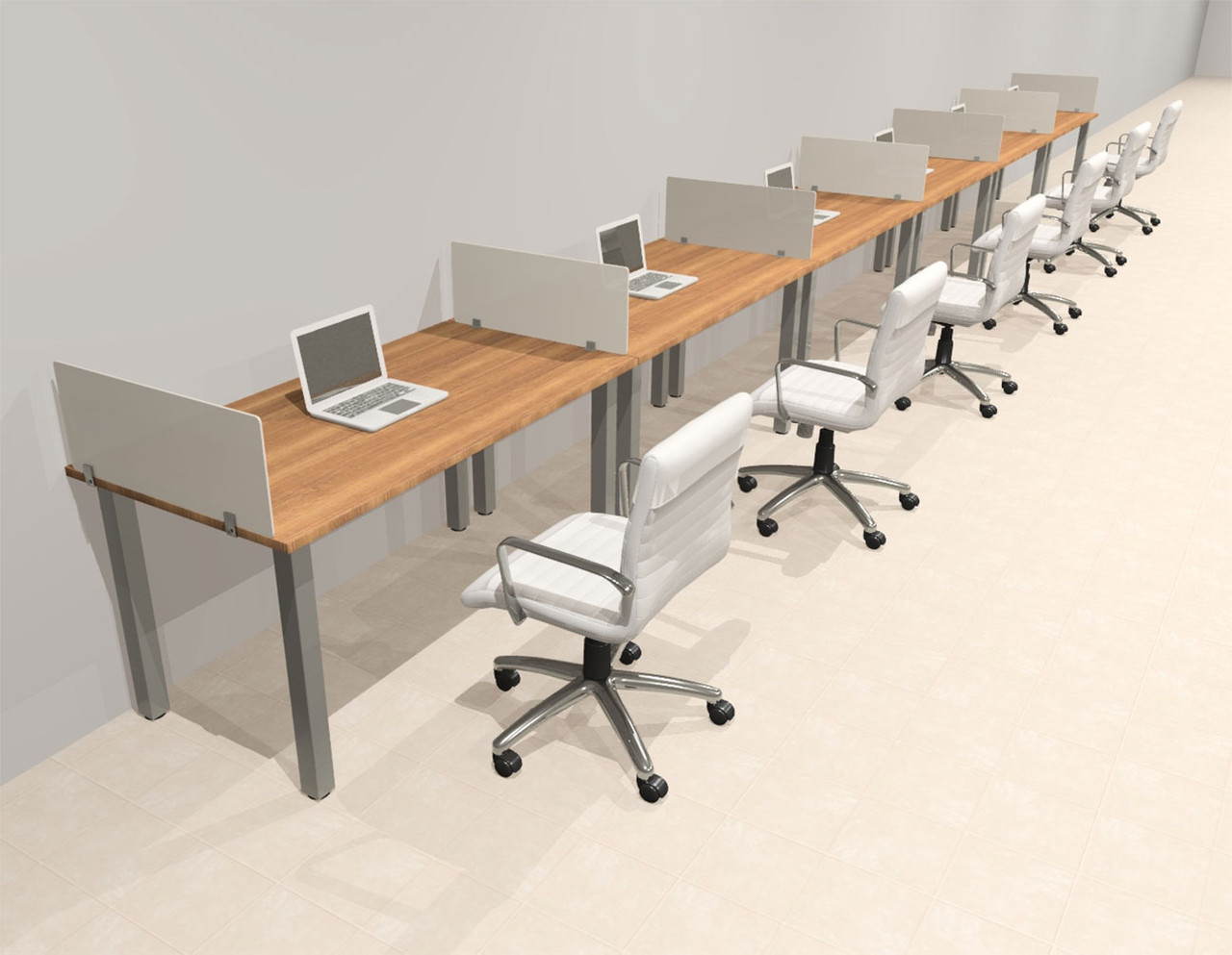 6 Person Modern  Metal Leg Office Workstation Desk Set, #OT-SUL-SPM21