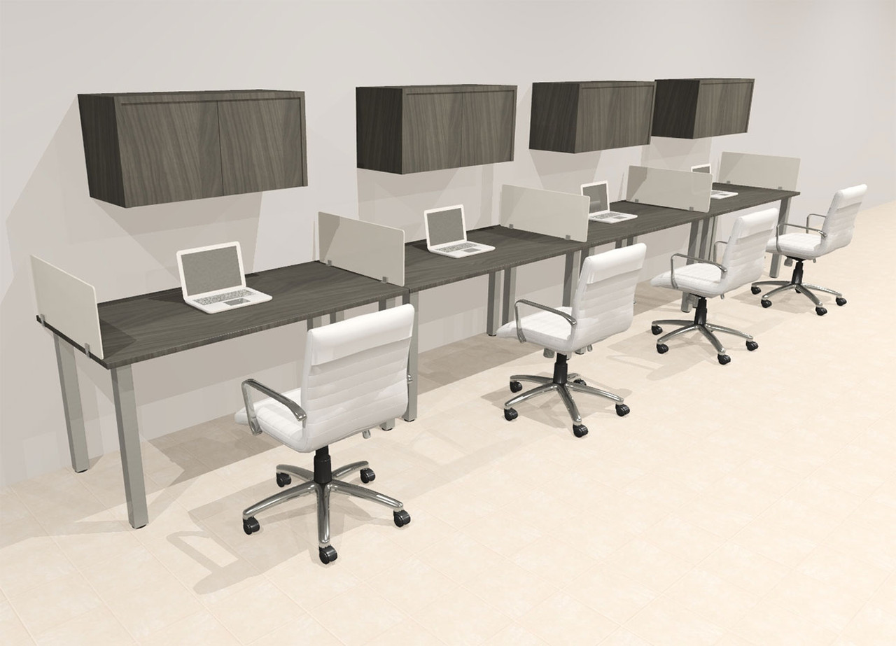 4 Person Modern  Metal Leg Office Workstation Desk Set, #OT-SUL-SPM65