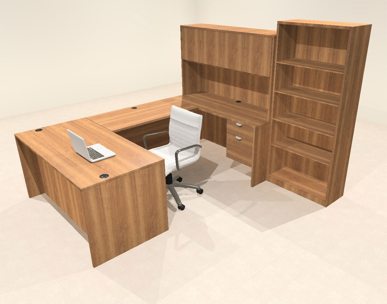 6pcs U Shaped 60"w X 102"d Modern Executive Office Desk, #OT-SUS-U6