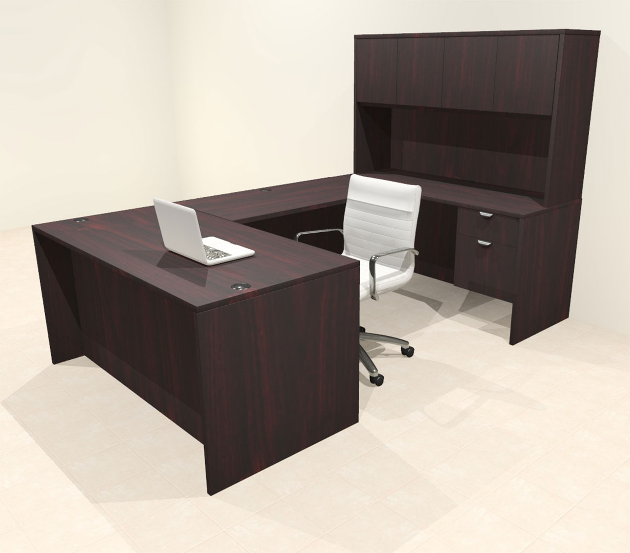 7pcs U Shaped 60"w X 102"d Modern Executive Office Desk, #OT-SUS-U18
