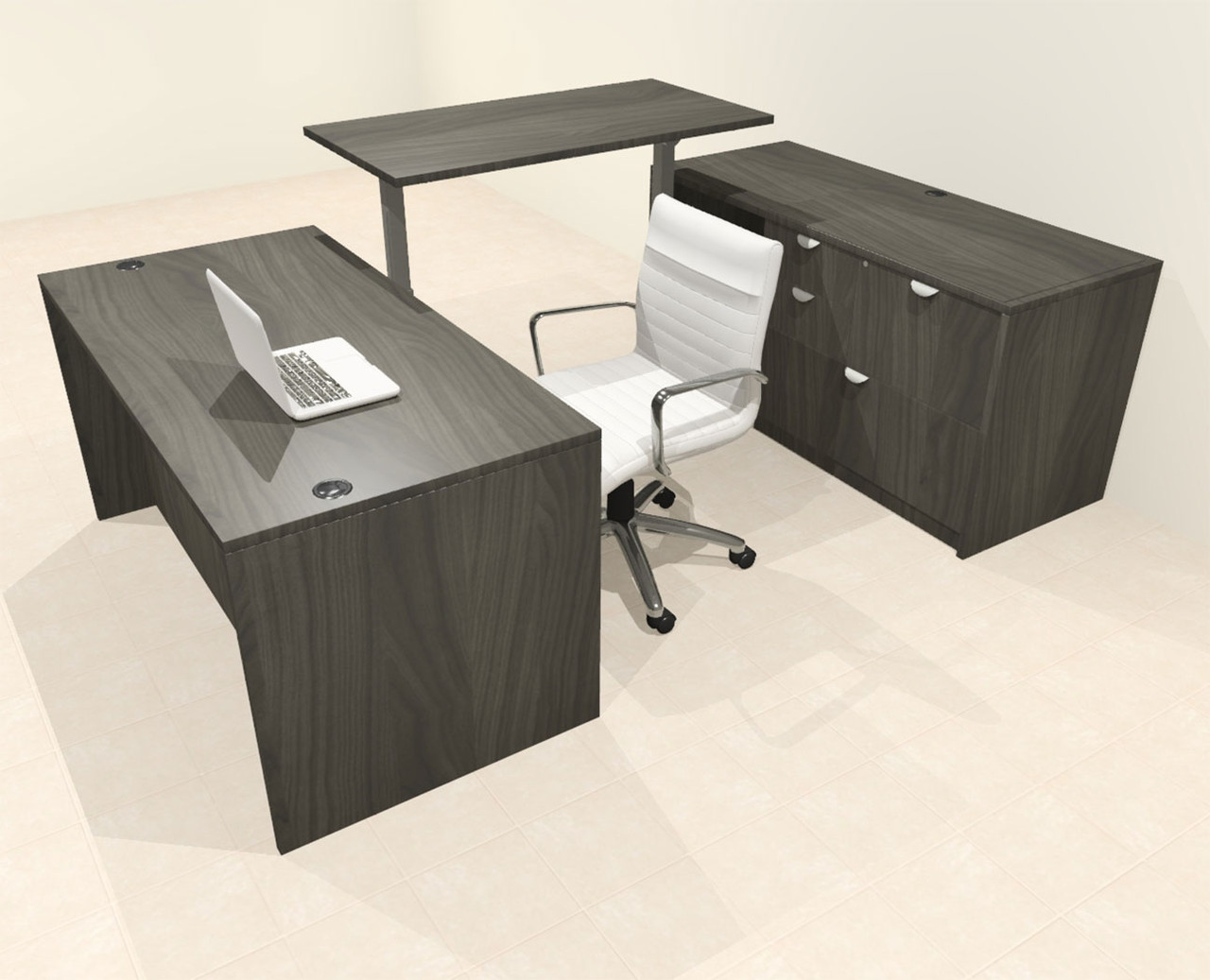4pcs U Shaped 60"w X 102"d Modern Executive Office Desk, #OT-SUS-UH15