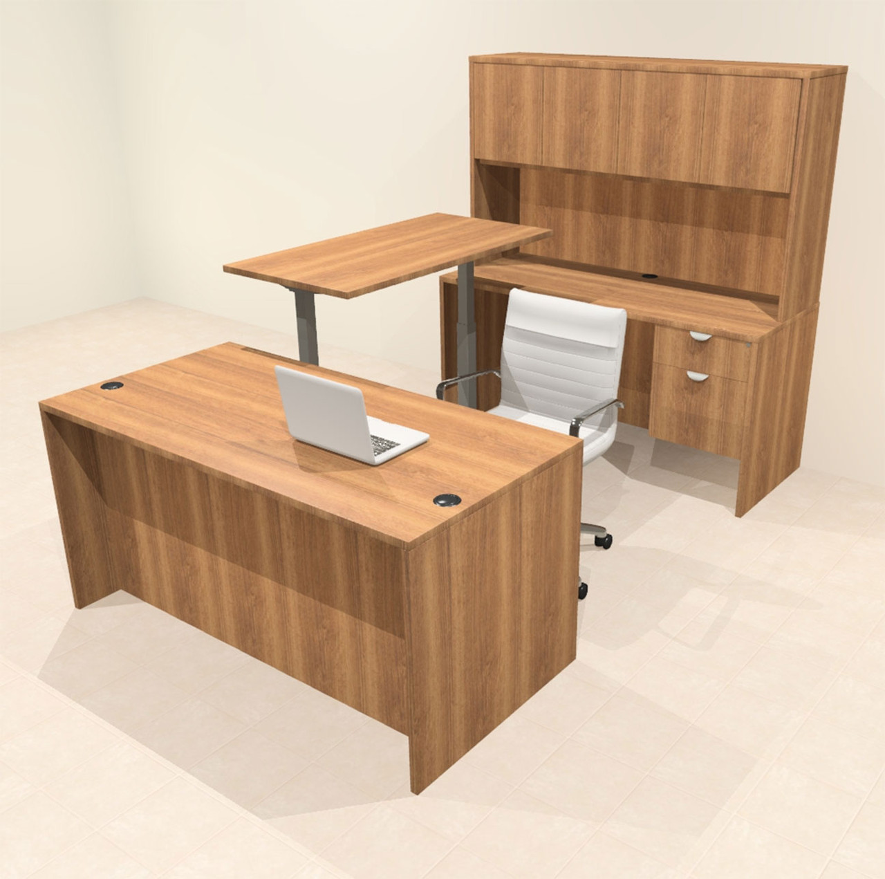 5pcs U Shaped 60"w X 102"d Modern Executive Office Desk, #OT-SUS-UH16