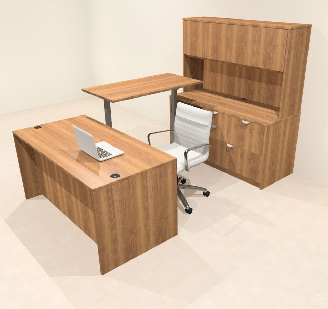 5pcs U Shaped 60"w X 102"d Modern Executive Office Desk, #OT-SUS-UH26