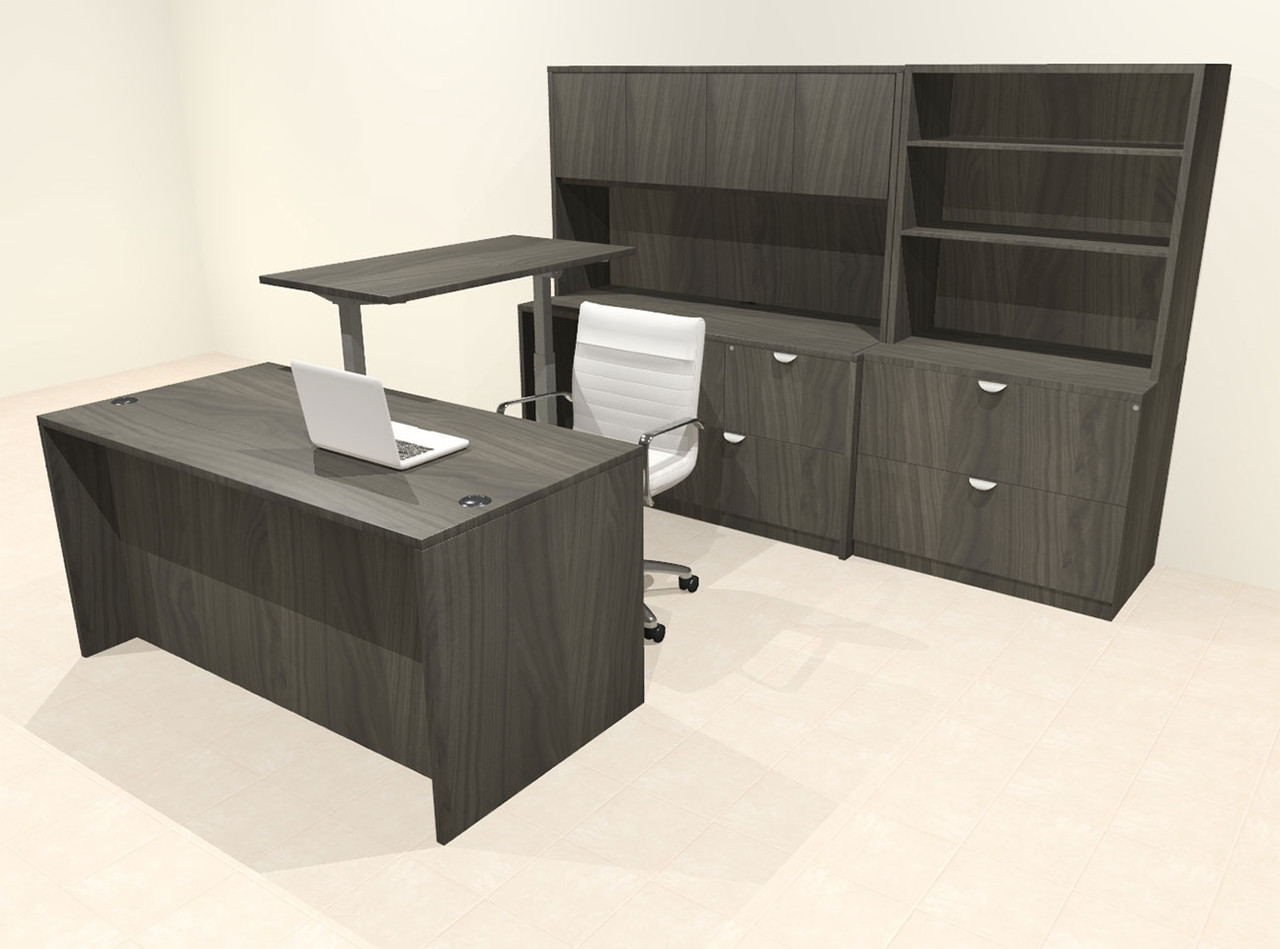 7pcs U Shaped 60"w X 102"d Modern Executive Office Desk, #OT-SUS-UH45
