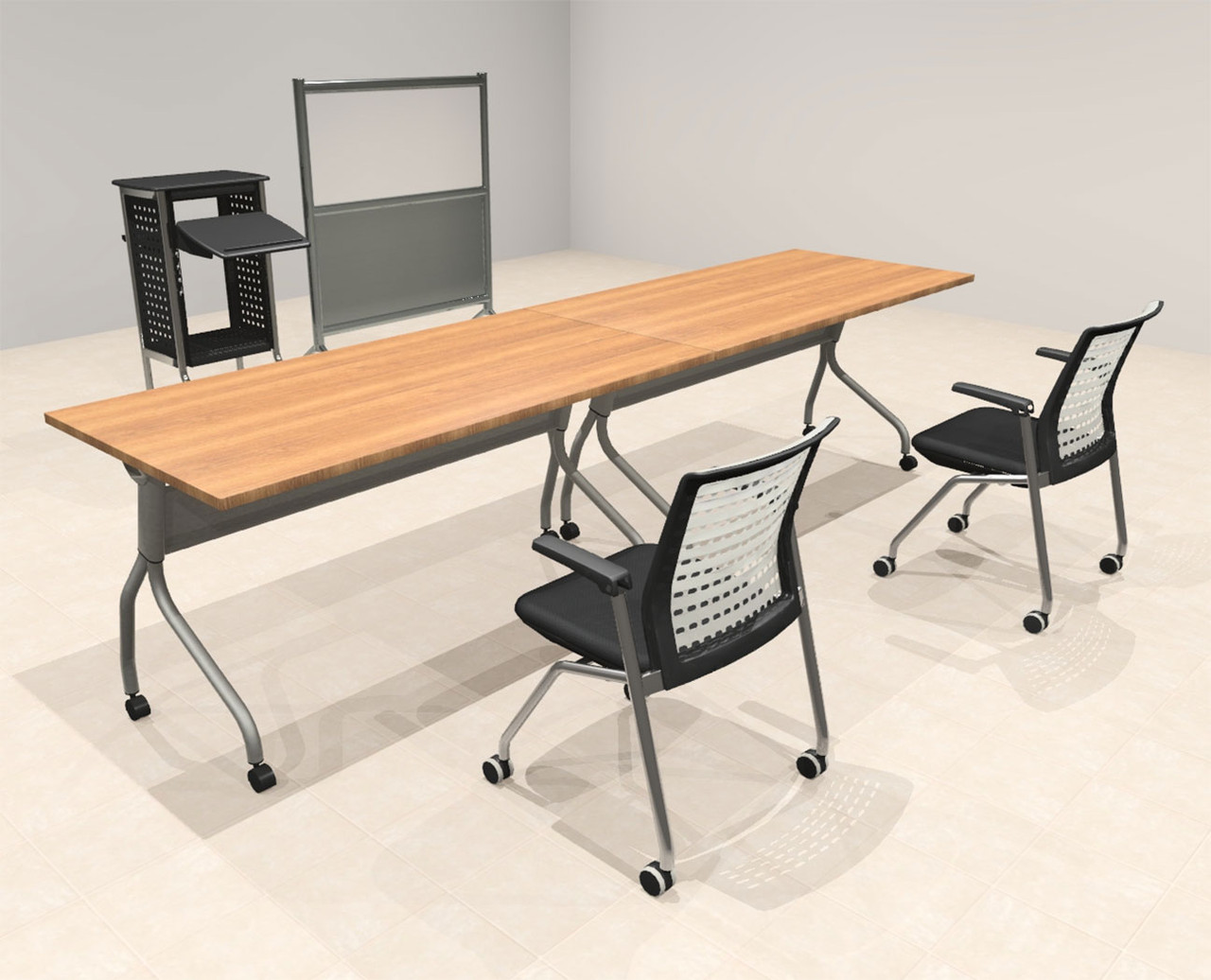 2pcs I Shape 10' Feet Nesting Training / Conference Table, #OT-SUL-T1-A