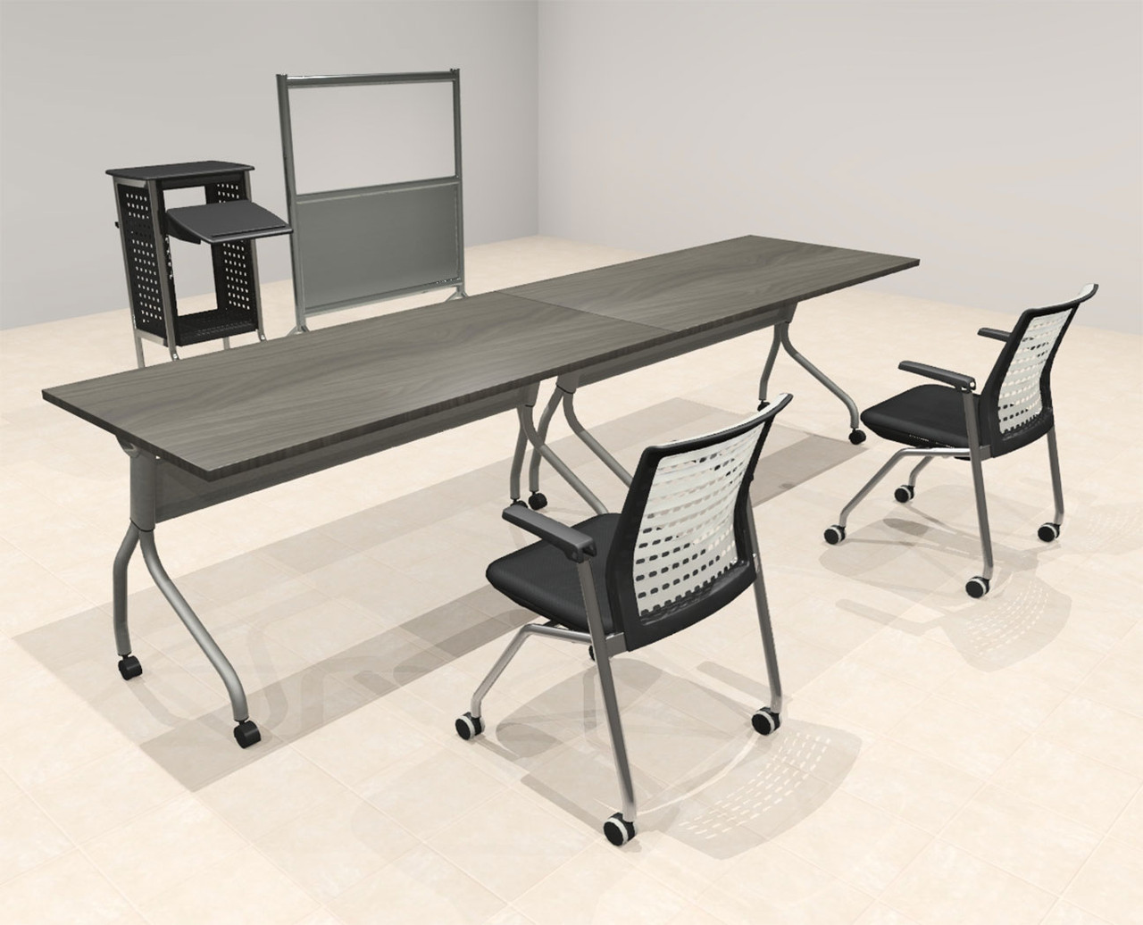 2pcs I Shape 10' Feet Nesting Training / Conference Table, #OT-SUL-T5-A