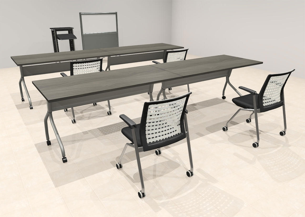 4pcs I Shape 10' Feet Nesting Training / Conference Table, #OT-SUL-T15-A