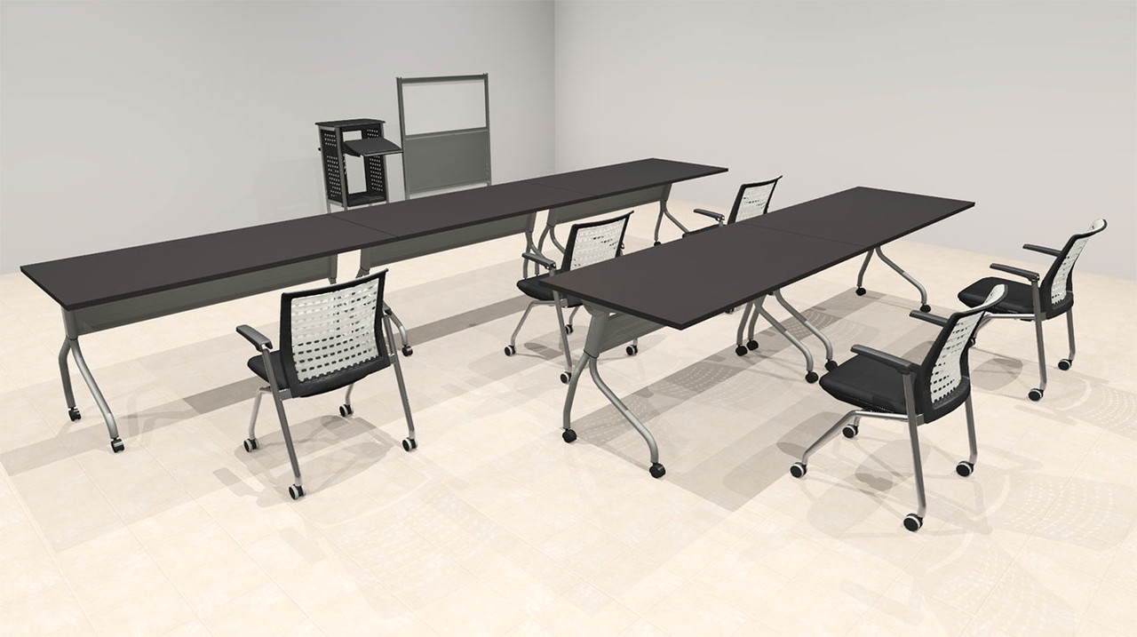 5pcs I Shape 15' Feet Nesting Training / Conference Table, #OT-SUL-T19-A