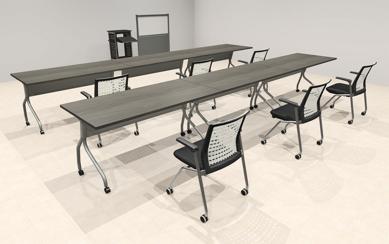 6pcs I Shape 15' Feet Nesting Training / Conference Table, #OT-SUL-T25-A