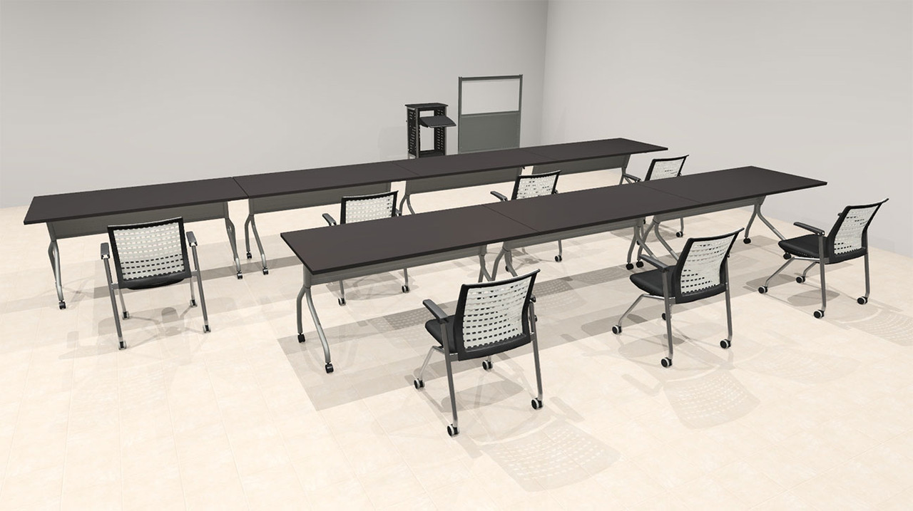 7pcs I Shape 20' Feet Nesting Training / Conference Table, #OT-SUL-T29-A