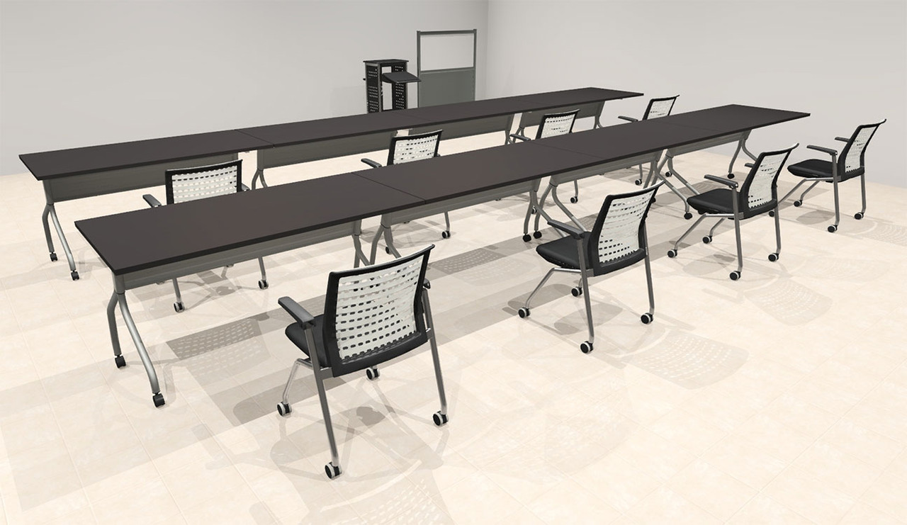 8pcs I Shape 20' Feet Nesting Training / Conference Table, #OT-SUL-T34-A