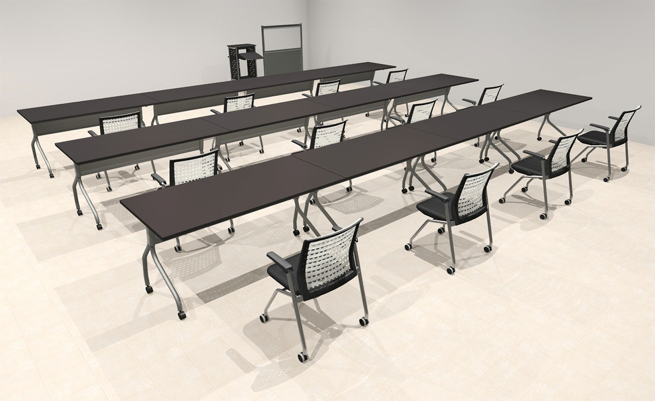 12pcs I Shape 20' Feet Nesting Training / Conference Table, #OT-SUL-T54-A