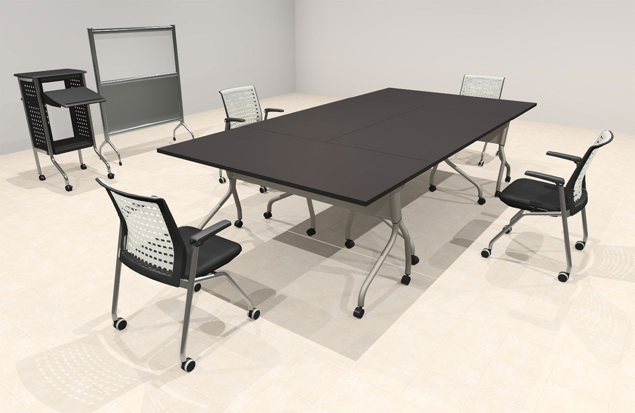 4pcs RETANGULAR Shape 10' Feet Nesting Training / Conference Table, #OT-SUL-T14-B