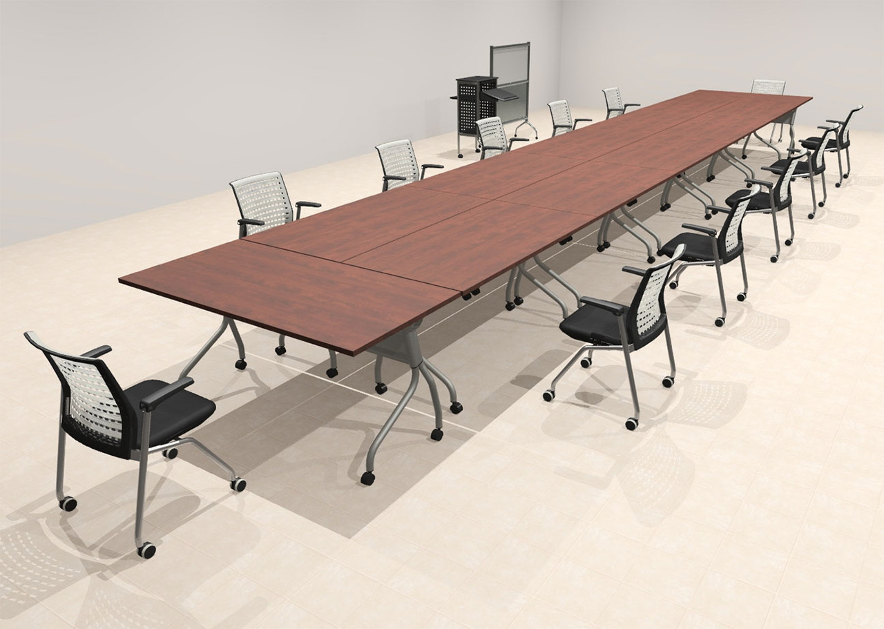 12pcs RETANGULAR Shape 30' Feet Nesting Training / Conference Table, #OT-SUL-T52-C