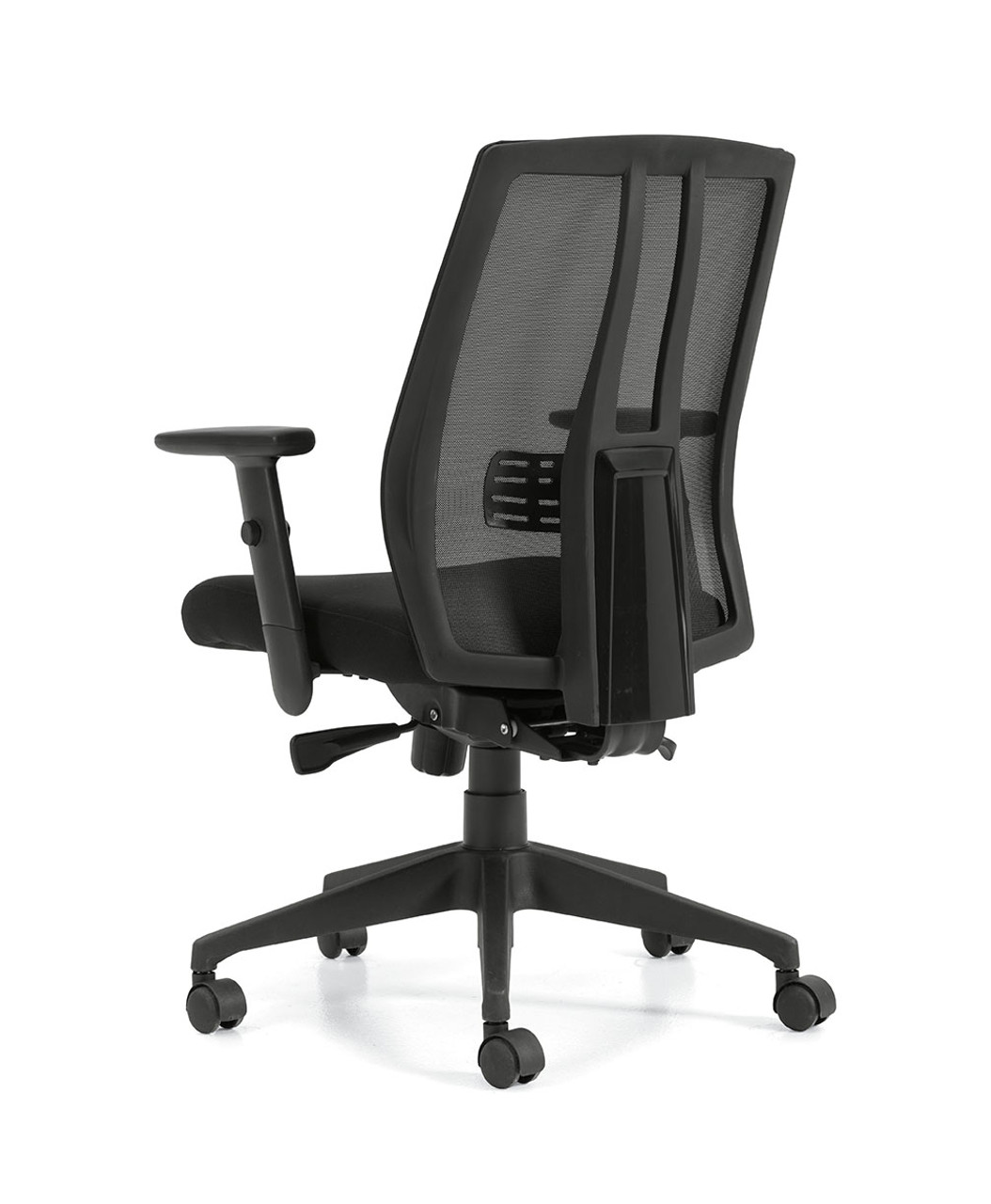 Hi Mesh Back Black Woven Fabric Cushion Office Chair, #OT-017