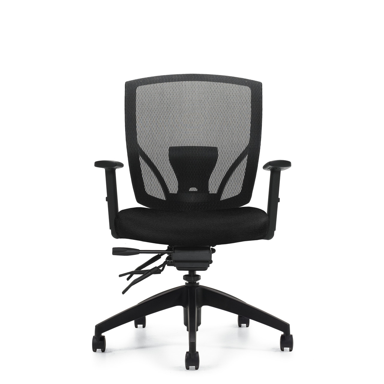 Mid Mesh Back Black Mesh Cushion Office Chair, #OT-023