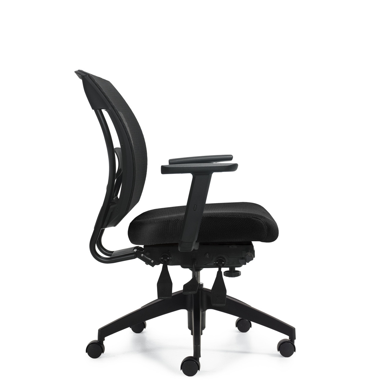 Mid Mesh Back Black Mesh Cushion Office Chair, #OT-023