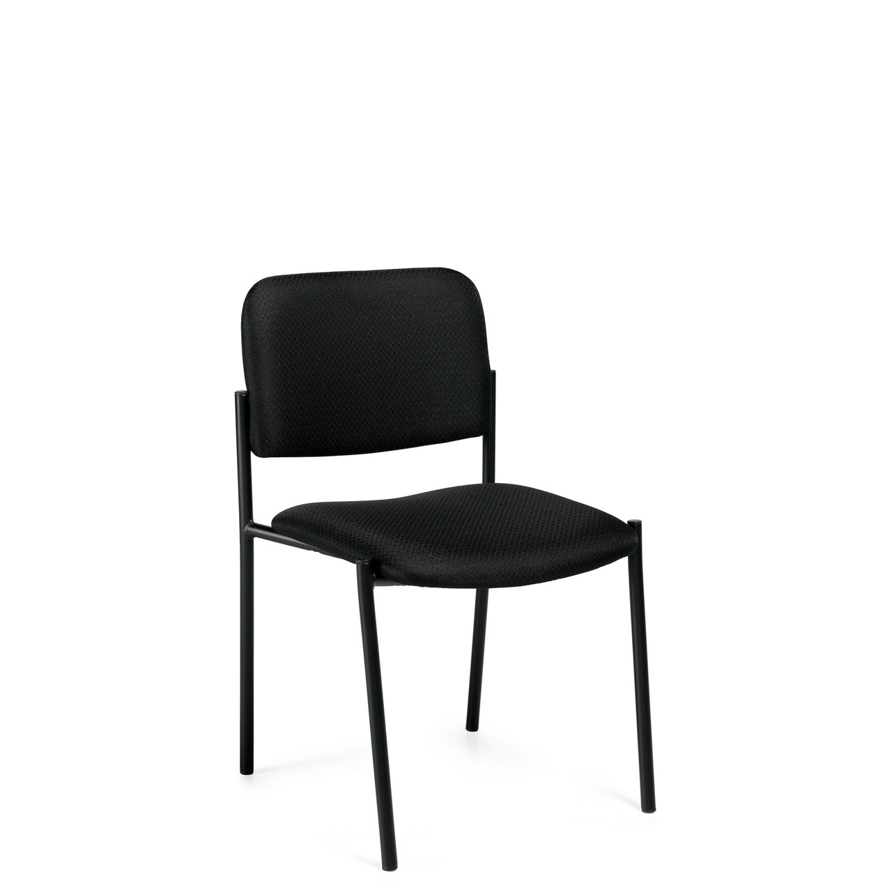 Low Patterned Fabric Black Patterned Fabric Cushion Office Stack Chair, #OT-058
