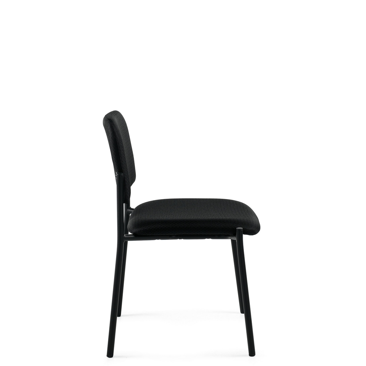 Low Patterned Fabric Black Patterned Fabric Cushion Office Stack Chair, #OT-058