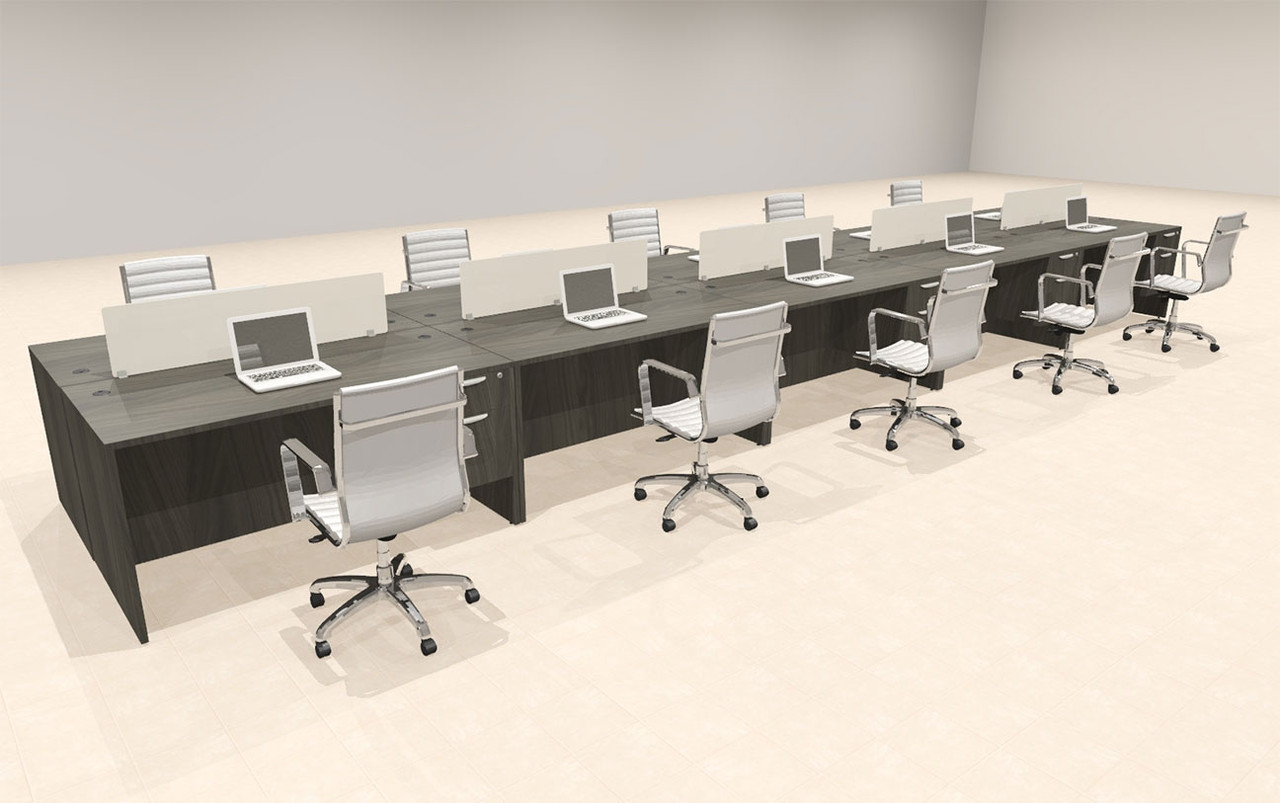 10 Person Modern Divider Office Workstation Desk Set, #OT-SUL-FP80