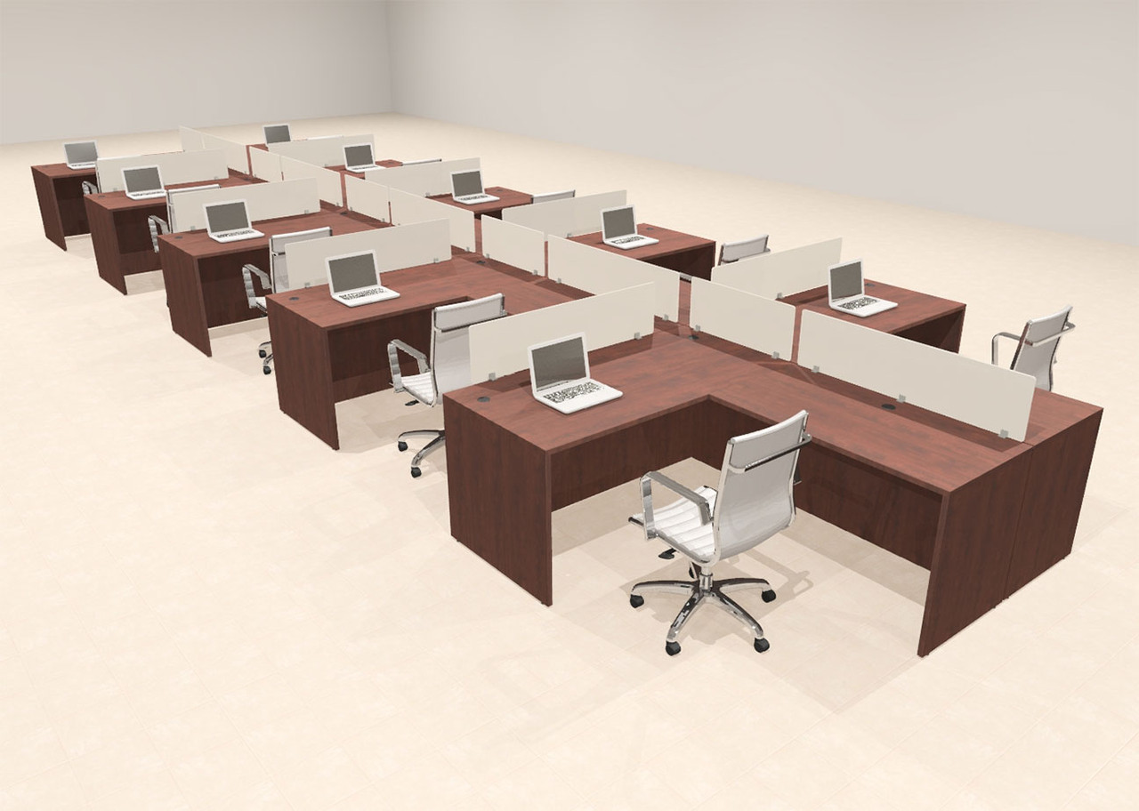 10 Person Modern Divider Office Workstation Desk Set, #OT-SUL-FP92