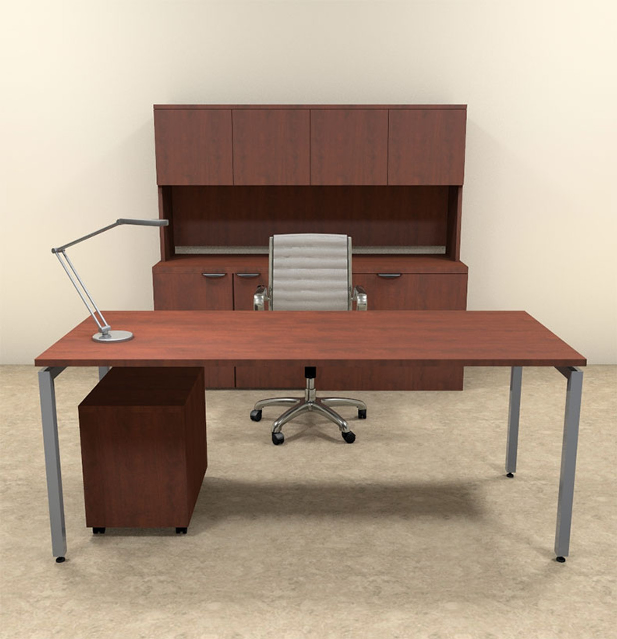 4pc Modern Contemporary Executive Office Desk Set, #OF-CON-D7