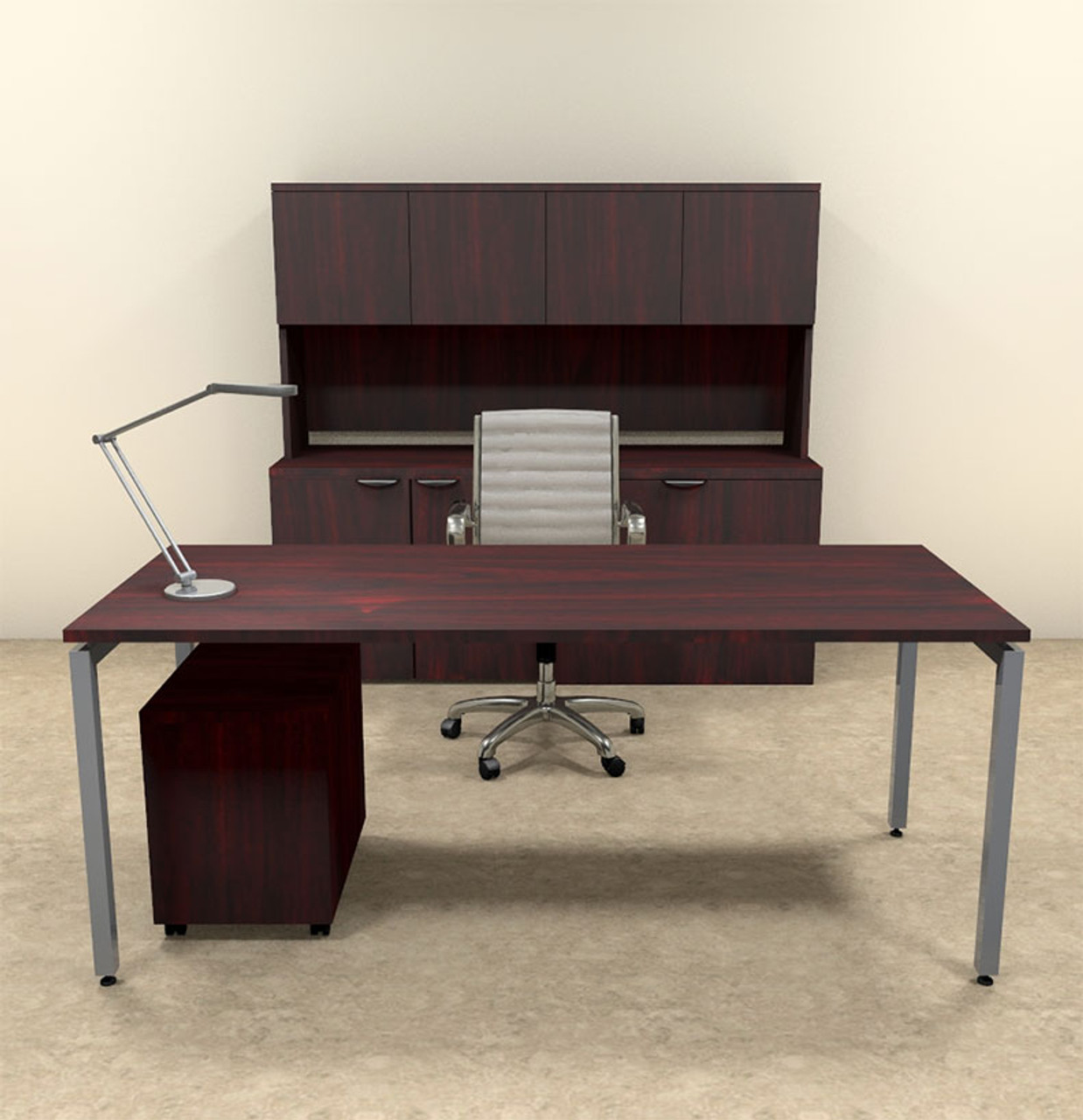 4pc Modern Contemporary Executive Office Desk Set, #OF-CON-D8