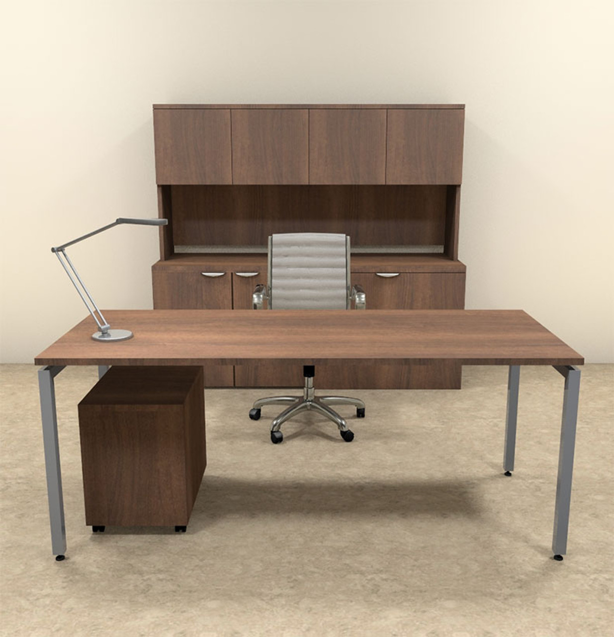 4pc Modern Contemporary Executive Office Desk Set, #OF-CON-D9