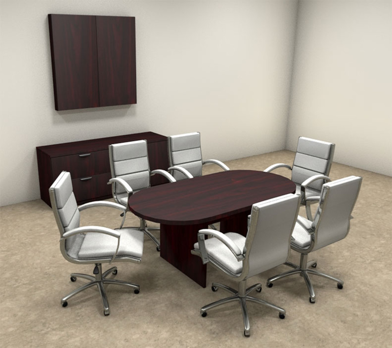 Modern Racetrack 6' Feet Conference Table, #OT-SUL-C3